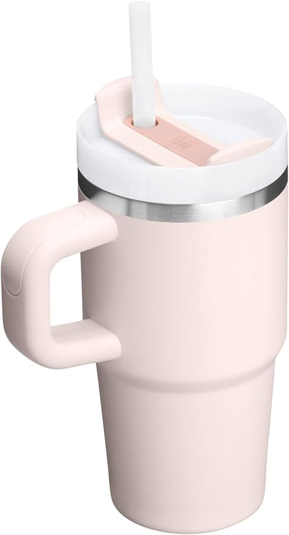 STANLEY Quencher H2.0 Flow State Tumbler, 20 oz, Rose Quartz 2.0 | Handle and - Image 2