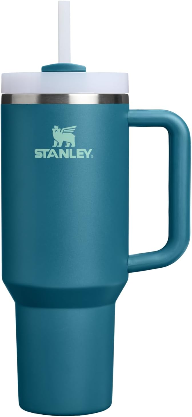 STANLEY Quencher H2.0 Flow State Tumbler, 40 oz, Coastal Teal | Handle and by Unknown