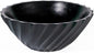 Folkulture Wooden Black Ribbed Salad Bowl, Modern Wooden Bowl by FOLKULTURE