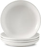 Dinner Plates, 10 Inch Stoneware Plates Set of 4, Ceramic Dinner Dishes for Salad, Pasta, Steak, Pancakes, Scratch Resistant Plate Set, Microwave & Dishwasher Safe, Matte White
