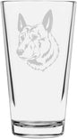 Dutch Shepherd Custom Personalized Dog Themed Etched All Purpose 16oz Pint Glass