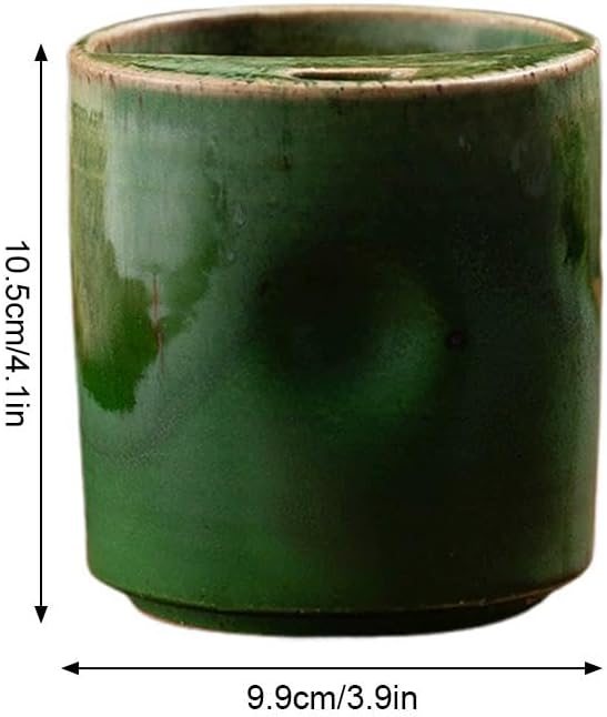18oz Ceramic Coffee Mug with Sip Lid, Handleless Tumbler in a Vintage Kiln Style - Image 8