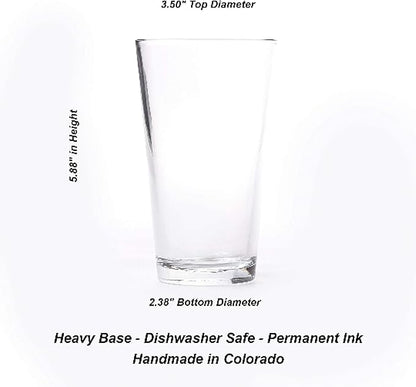 Black Lantern Rustic Bigfoot Pint Glass Set 16oz Beer Glasses for Craft Beer Lovers | Set of 2 Dishwasher-Safe Mixing Glasses