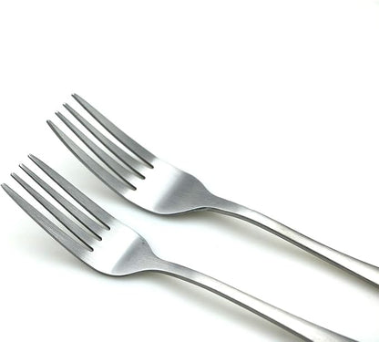 JASHII Modern Royal 5 Pcs Matte Silver 18/10 Stainless Steel Utensils Cutlery Dinnerware Set w/Drinking Straw, Knife Fork and Spoon Flatware Set for Wedding Festival Christmas Party Service for 1