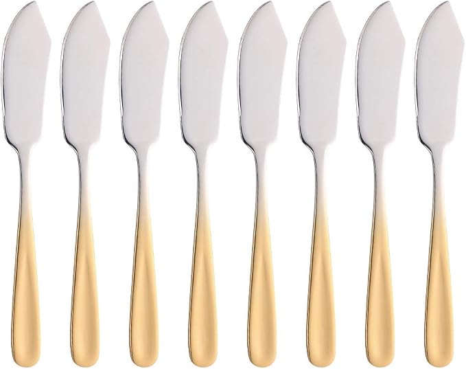 Buyer Star Cheese Butter Knife, Stainless Steel 18/10 6" Mini Desert Knives by BuyerStar