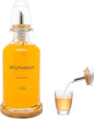 Glass Mouthwash Dispenser for Bathroom, Stainless Steel & Bamboo Nozzle by BONLONG