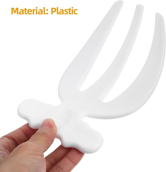 VOSAREA Salad Tongs 2pcs Salad Hands Plastic Salad Serving Hands Salad Tongs - Image 4