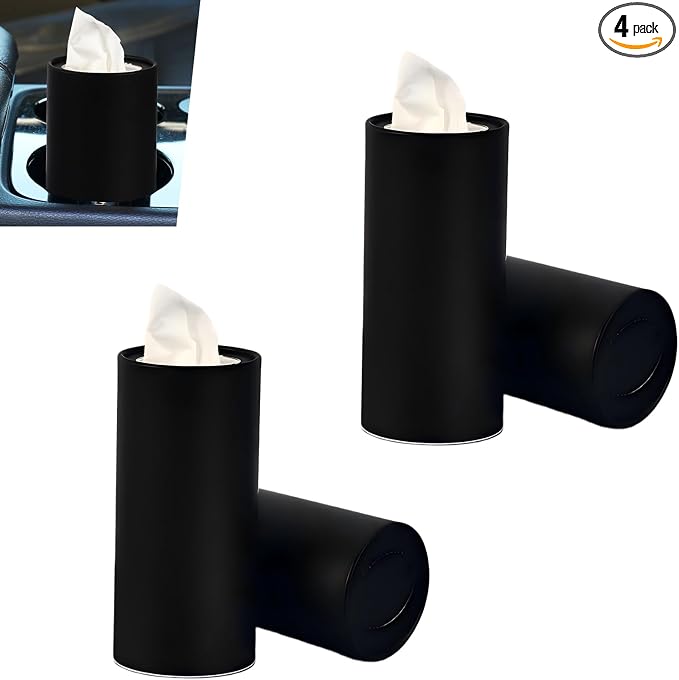 4 PCS Car Tissue Holder, Car Cup Holder Convenient Travel Tissue Tube, by Unknown