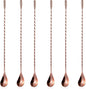 6 Pcs 12 Inch Bar Mixing Spoon Cocktail Spoon Stainless Steel Bar Long Spoon by SZLFSX
