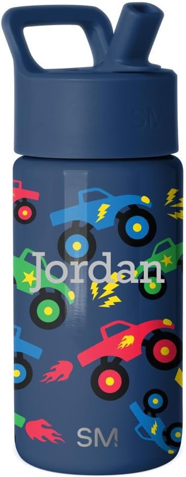 Simple Modern Personalized Kids Water Bottle | 14oz | Monster Truck | Insulated by Unknown