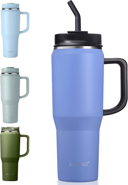 EALGRO 40 oz Tumbler with Handle, Insulated Tumblers with Lid and Straw | by EALGRO