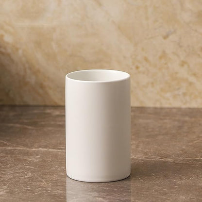 Japanese Minimalist Black and White Style Handleless Straight Ceramic Mug - Image 3