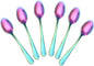 Demitasse Espresso Spoons, 4 Inches Stainless Steel Coffee Spoons（Rainbow) by Wesdxc56