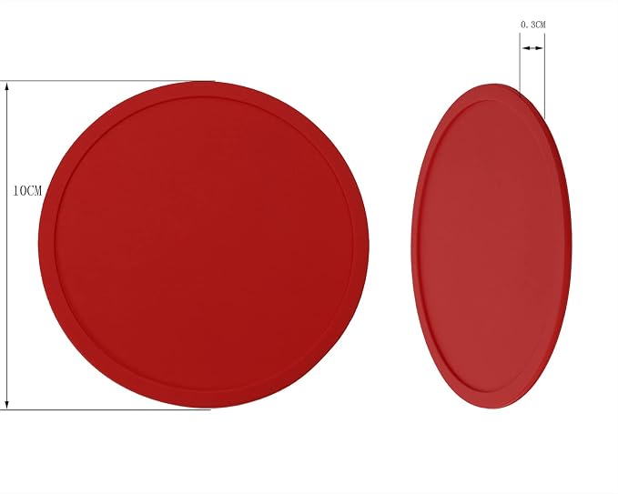 ONLYKXY 3 Pieces 3.93 Inch Silicone Coasters, Round Coasters - Image 2