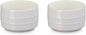 Le Creuset Stoneware Round Ramekin Straight Wall Set of 2, 7 oz. Each, Shallot