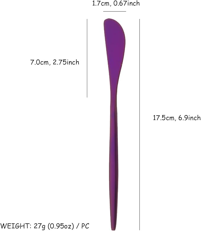 10 Pcs Purple Cheese Spreader Knife, Stainless Steel Butter Spreader, Use - Image 6