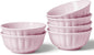 HOMBENE White Porcelain Fruit Bowls, 4.7 Inch Serving Bowls,Ice Cream Bowl, Kitchen Bowl Set, Microwave and Dishwasher Safe, Set of 6