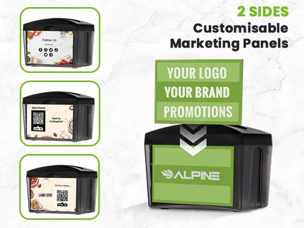Alpine Tabletop Commercial Napkin Dispenser Restaurant Napkin Holder - Image 3