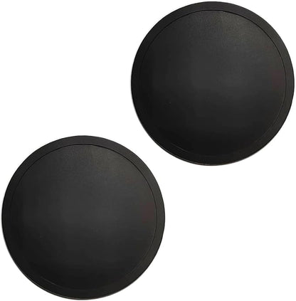 2 Pack Silicone Coasters for Drinks, Round Black Coasters by Unknown