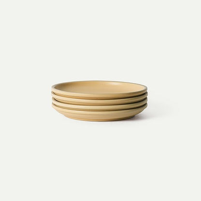 MORA Large Plates Set of 4, 10.5 inch Ceramic Pottery Dinner Plates - Microwave, Oven and Dishwasher Safe - Merrigold