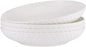 Mikasa Trellis Bone China 9-Inch Pasta Bowls Set of 4, Lightweight, by Mikasa