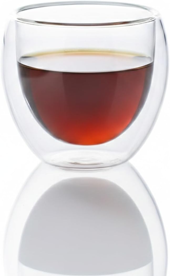 Handleless Double-Wall Silhouette, 2.7 oz Borosilicate Glass Espresso Cup by Unknown