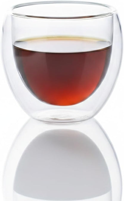 Handleless Double-Wall Silhouette, 2.7 oz Borosilicate Glass Espresso Cup by Unknown