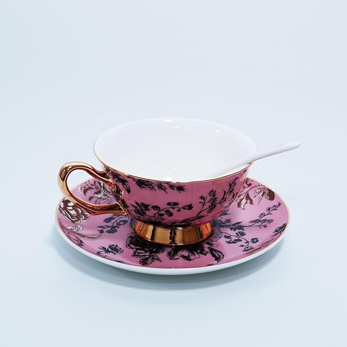 Bone China Tea Cup and Saucer Set by STAREARTH