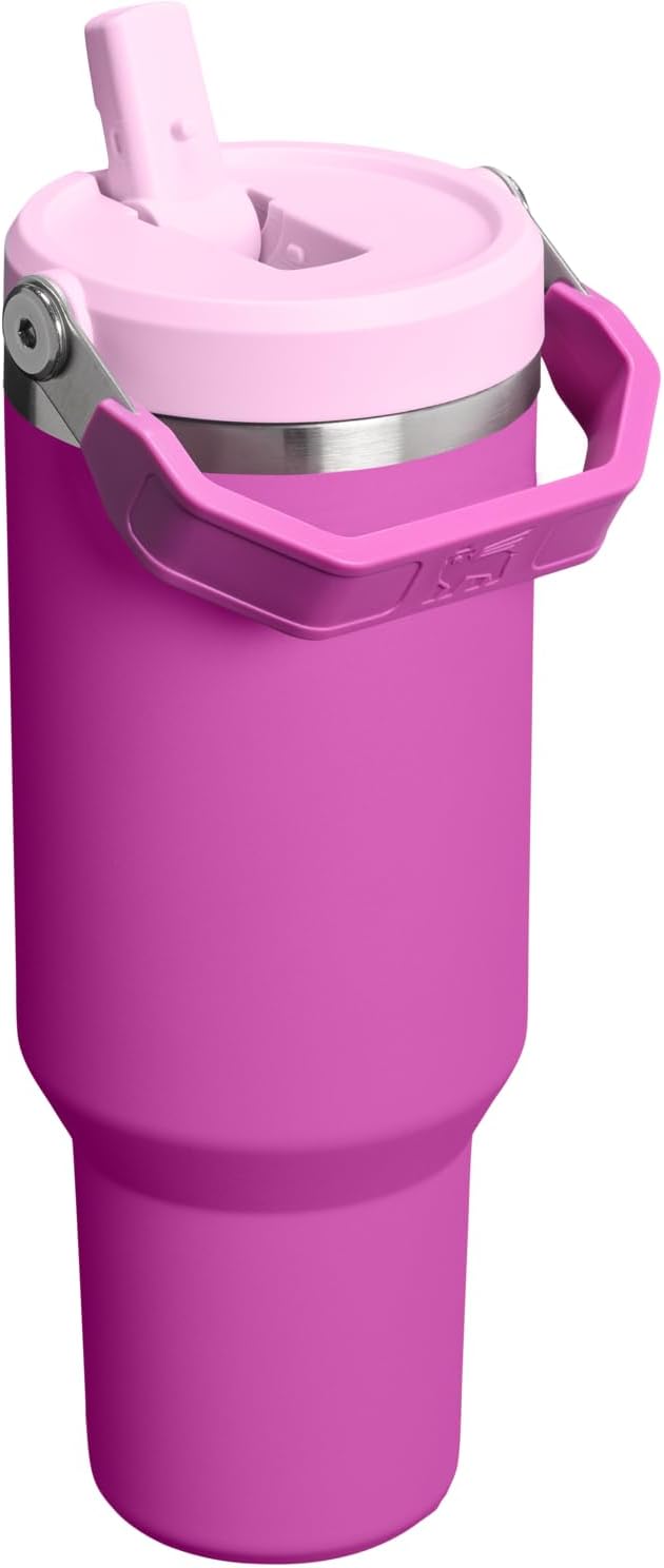 STANLEY IceFlow 2.0 Flip Straw Tumbler, 40 oz, Dark Blossom | Easy Carry Handle - Image 3