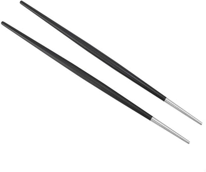 2 Pairs 304 Stainless Steel Chopstick Japanese Sushi Chopsticks Tableware Set Korean Chopsticks Set |Silver Black| chopstick sushi