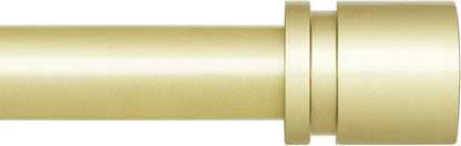 Curtain Rods for Windows 16 to 120 Inches Adjustable Length 1 Inch Diameter Window Curtain Rod with Aluminium Finials, Warm Gold