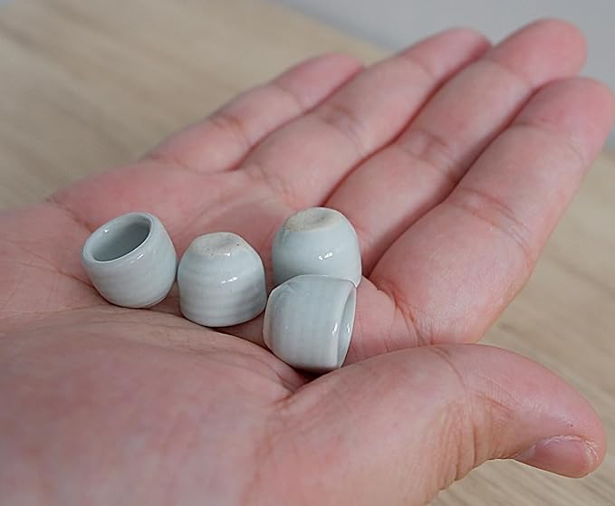 1shopforyou Mini Ceramic Japanese Style Handmade Tea Cups – Set of 10 - Image 4