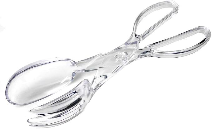 Chef Craft Premium Clear Salad Tongs Heavy Duty Design, 11.25-Inches Long - Image 3
