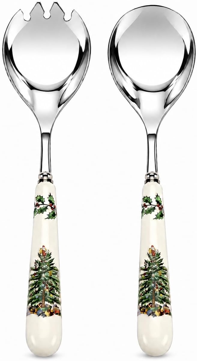 Spode – Christmas Tree – Christmas Tree Salad Servers by Portmeirion