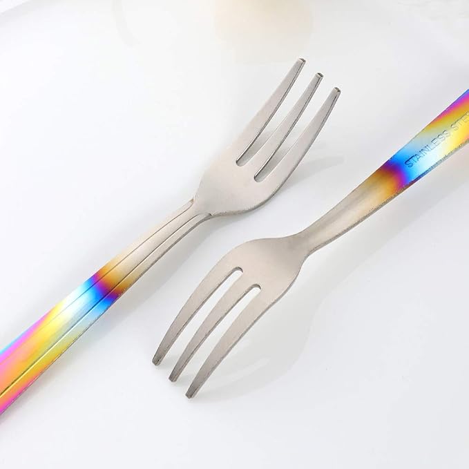 Oyster Fork Set of 12, 5.4 Inch Stainless Steel Cocktail Forks, 3 Tines Mini - Image 5