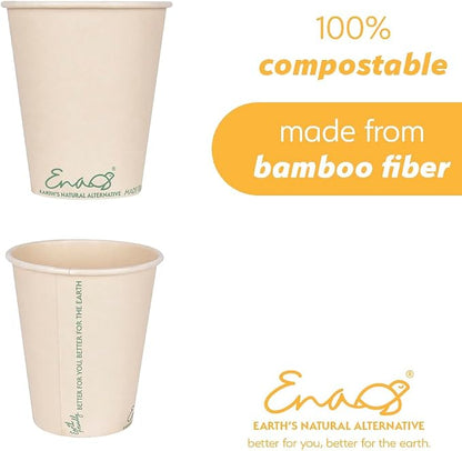 100% Compostable Disposable Coffee Cups Paper Cups Made from Bamboo, - Image 2