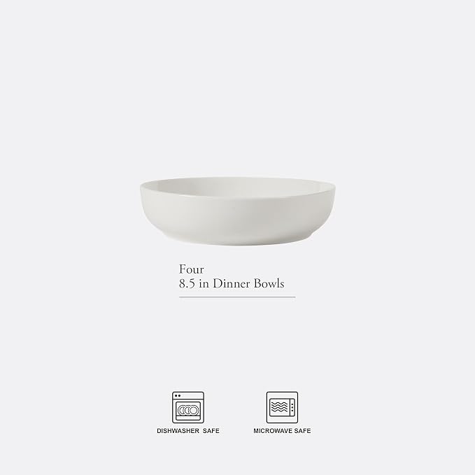 Gibson Home Zen Buffet Pasta Bowls Set of 6, 41oz Porcelain Salad Bowls and - Image 2