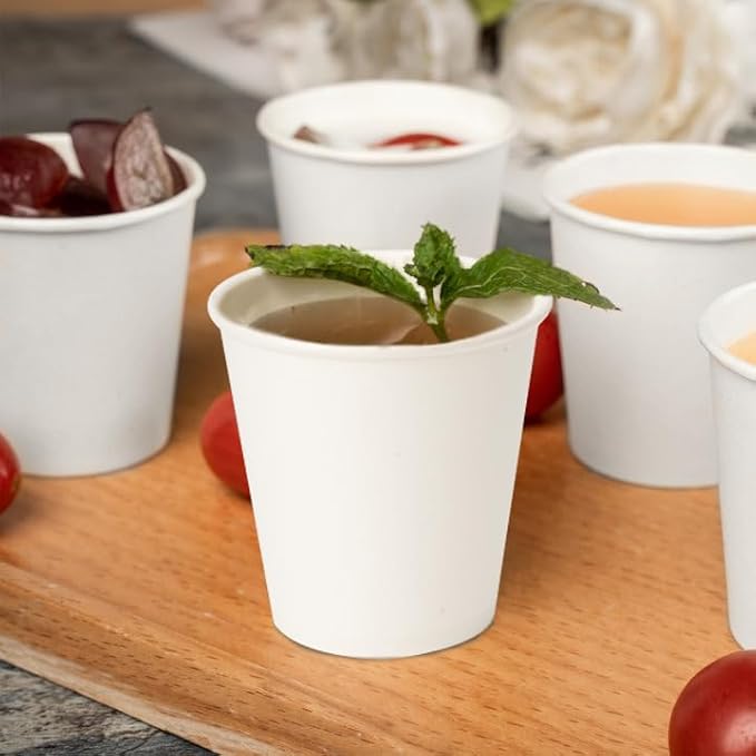 RACETOP 3 oz 500 pack Disposable Paper Bathroom Cups, Small Coffee Cups - Image 3