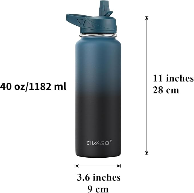 CIVAGO 40 oz Insulated Stainless Steel Water Bottle - Image 4