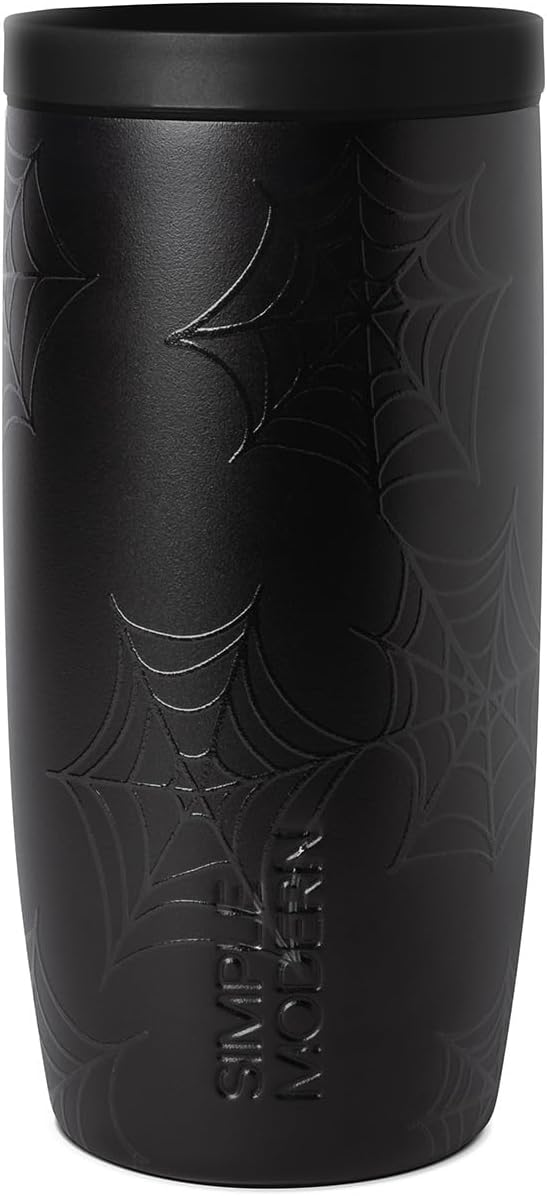 Simple Modern Halloween Travel Coffee Mug 360° Lid | 16oz | Spiderweb | Voyager by Unknown