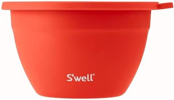 S'well Stainless Steel Salad Bowl Kit 64oz, Radiant Coral, Comes by Swell
