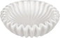 Small Ceramic Bowl Ivory Decorative Bowl, Modern Home Decor Centerpiece 6 Inches Key Jewelry Ruffle Fluted Scalloped Bowl