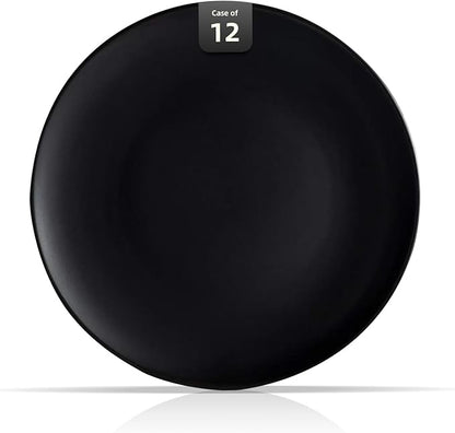 Stoneware Coupe Commercial Grade Dinnerware, Matte Black, Plate 11.25", Case of 12