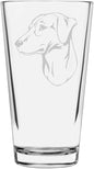 Blue Lacy Custom Personalized Dog Themed Etched All Purpose 16oz Pint Glass