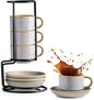 Gomakren 2.5oz Stackable Espresso Cups Set of 4 by Gomakren