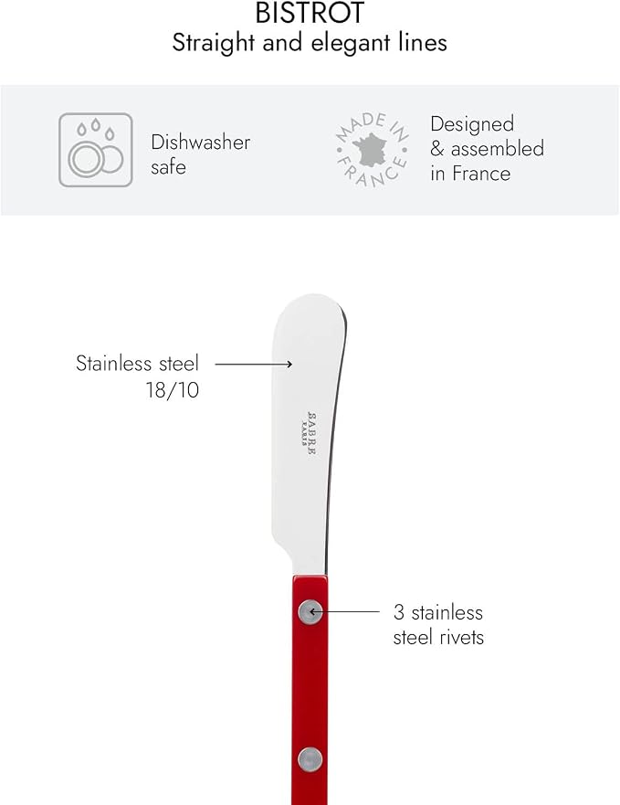 Sabre Paris - Set of 2 Spreader Knives 5.5 inches - Bistrot Collection - Perfect - Image 3