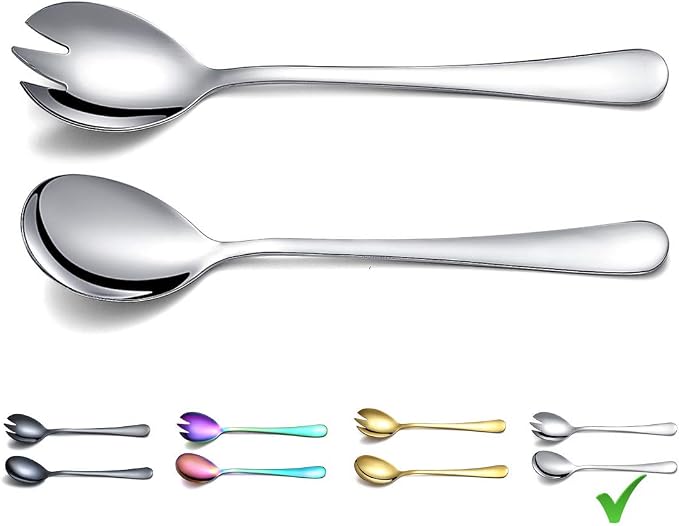 Salad Server Set, Berglander Stainless Steel Salad Serving Set, Salad Servers by Berglander