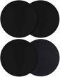 Black Coasters Set of 4, Solid Color Farmhouse Black Soft Absorbent Coasters by PIEPLE