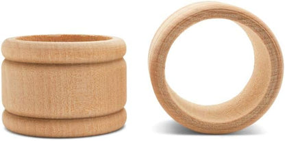 Unfinished Wood Napkin Rings Set of 100, 1-3/4 Inch Wooden Napkin Rings - Image 5