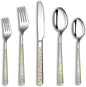40-Piece Embossed Gold Silverware Set, 18/0 Stainless Steel Flatware Fancy by Unknown